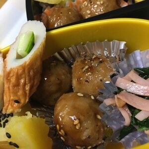 市販の肉団子で弁当おかず　焼肉のたれで超簡単